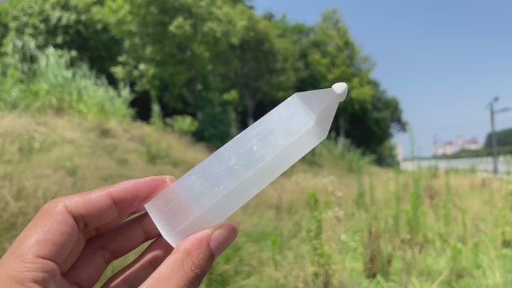 Natural Crystal Selenite Point