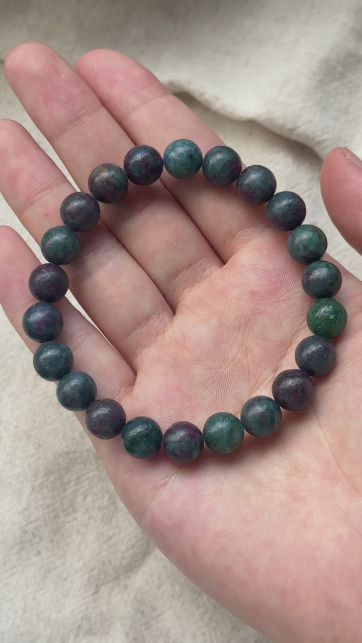 Ruby In Kyanite And Fuchsite Bracelet 8.9-9.1mm