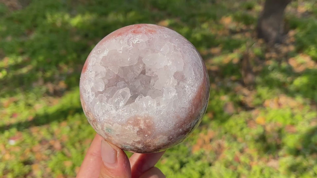 Unique,Natural Crystal Pink Amethyst Sphere