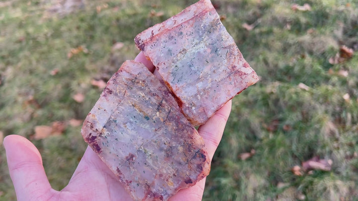 Natural Green Garden Quartz Slice