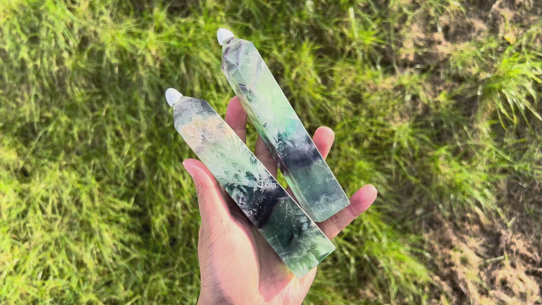 Natura Feather Fluorite Tower