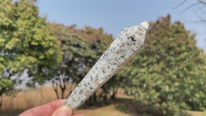 Natural Crystal Kiwi Jasper Wand