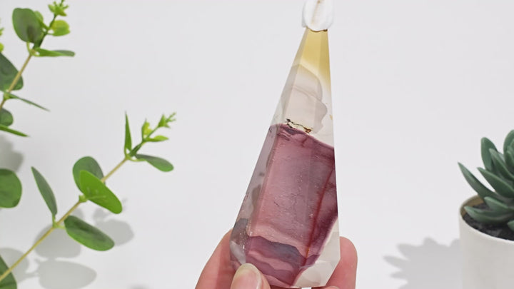 Natural Crystal Mookaite Diamond Tower