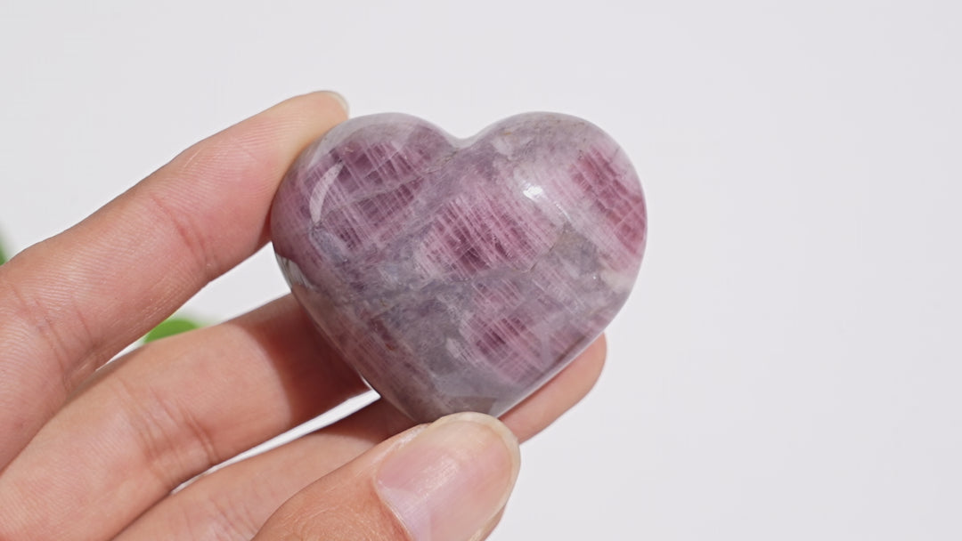 Natural Crystal Lavender Rose Quartz Heart