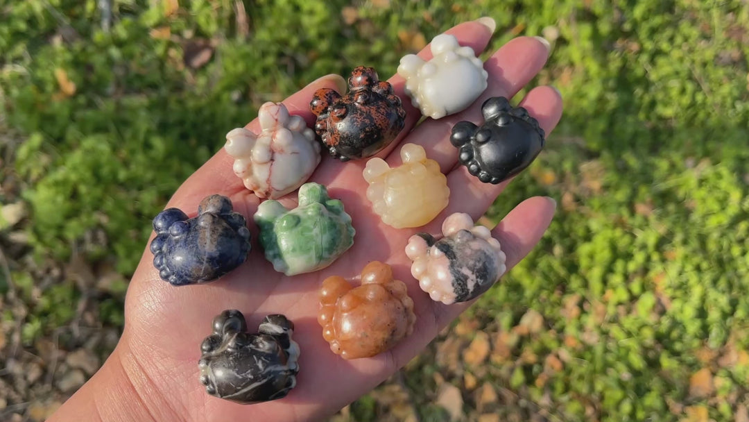 Natural Crystal Carving Mini Crab