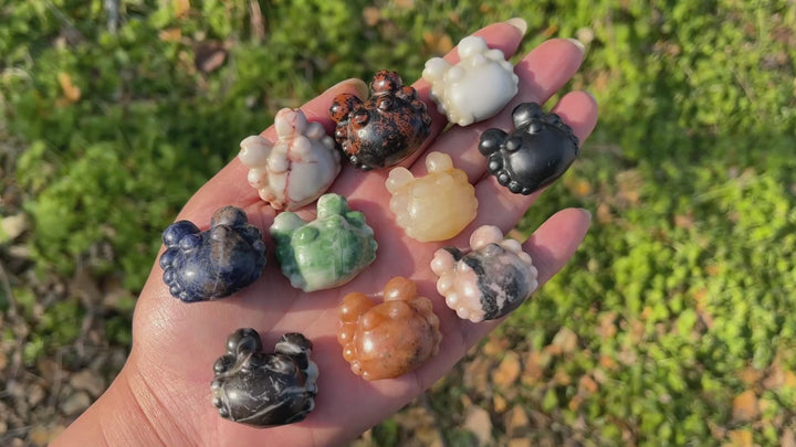 Natural Crystal Carving Mini Crab