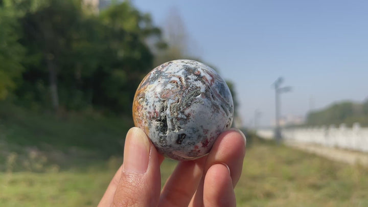 Natural Crystal Ocean Jasper Sphere