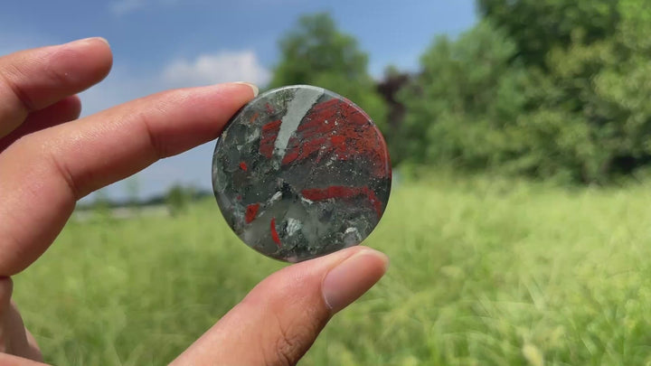 Natural Crystal Mixed Material Round Disc