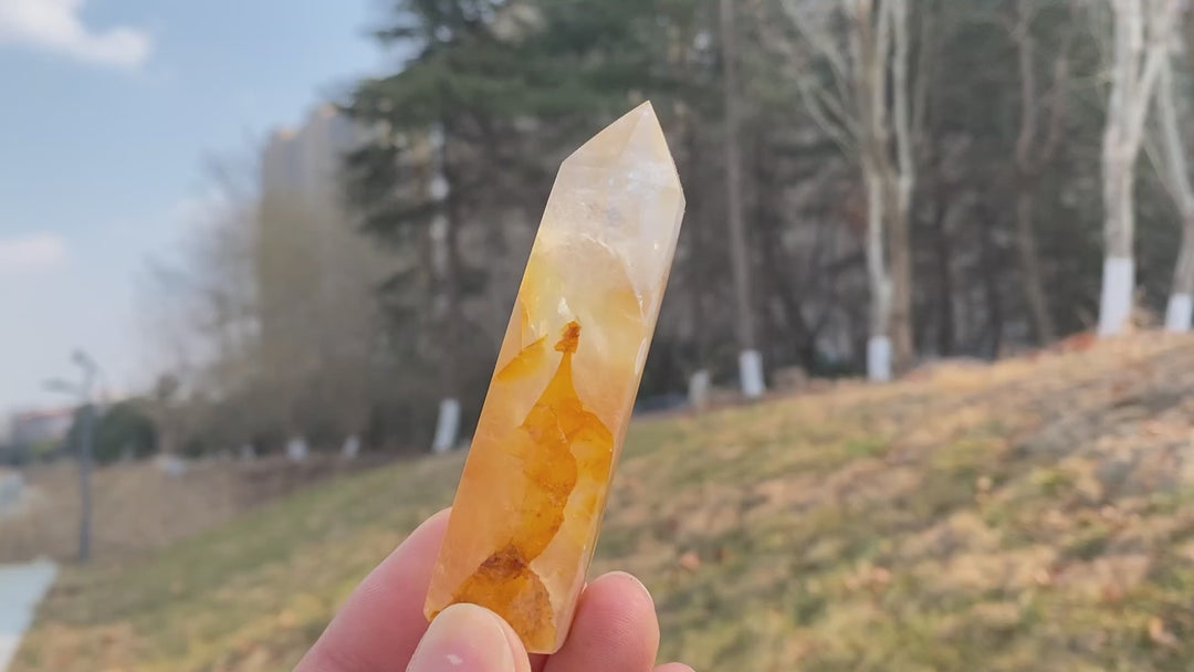 Imperfect,Natural Crystal Golden Healer Point