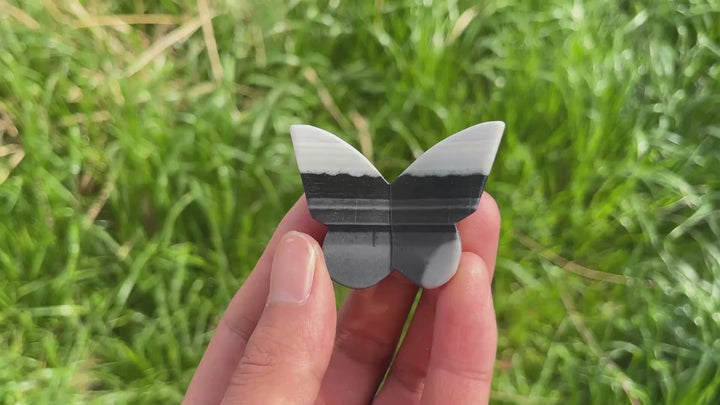 Natural Crystal Taiji Stone Butterfly Carving