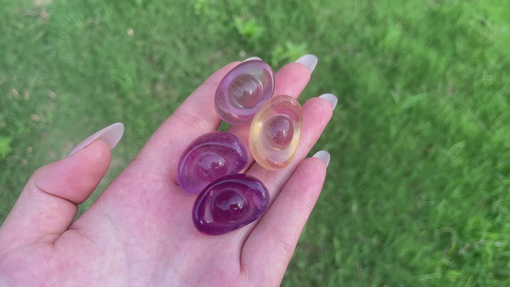 Natural Crystal Fluorite Mini Ingot Carving