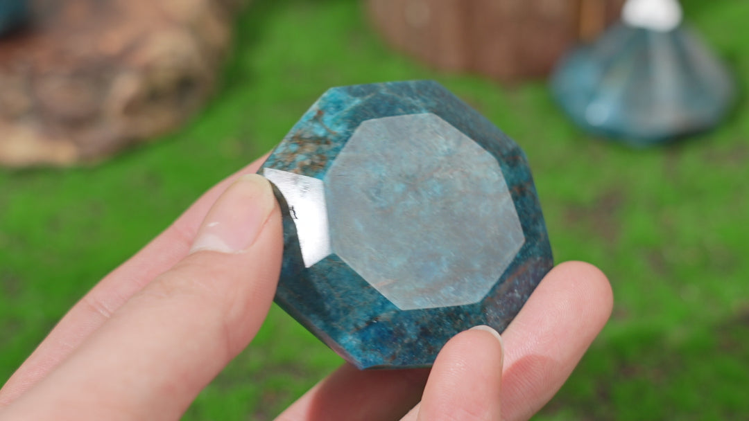 Natural Blue Apatite Diamond