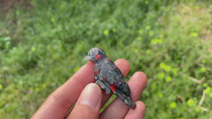 Natural Carved Crystal Hummingbird