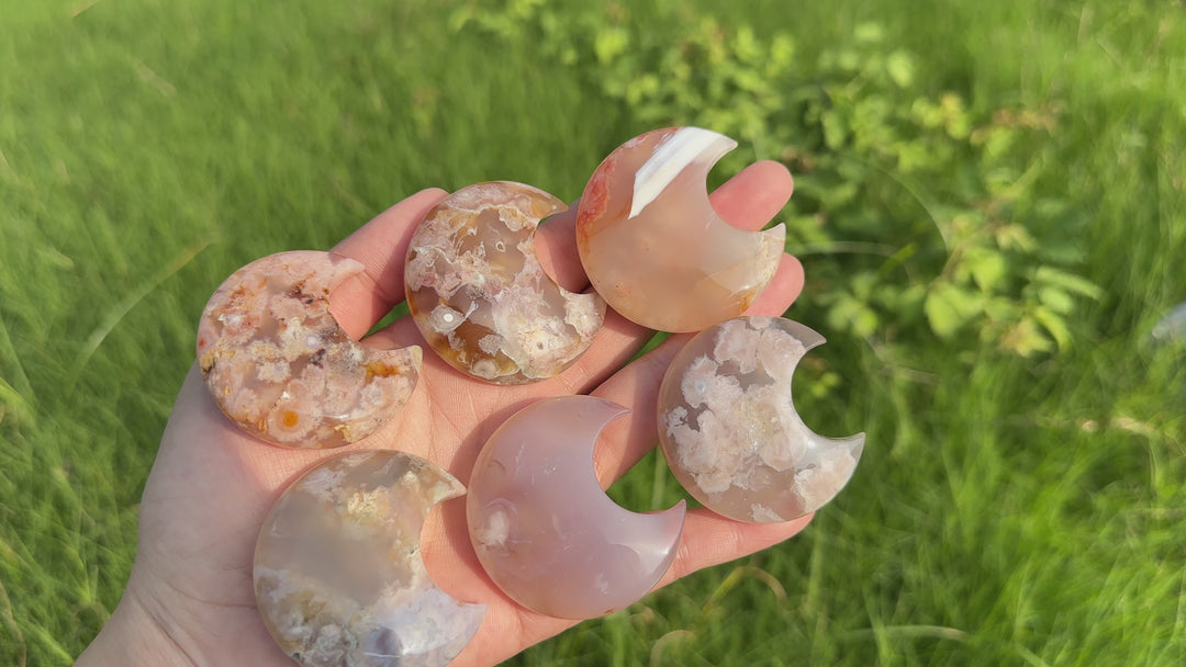Flower Agate Moon