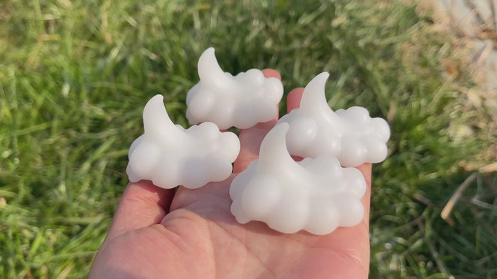 Natural Carving White Jade Weather-Themed Night