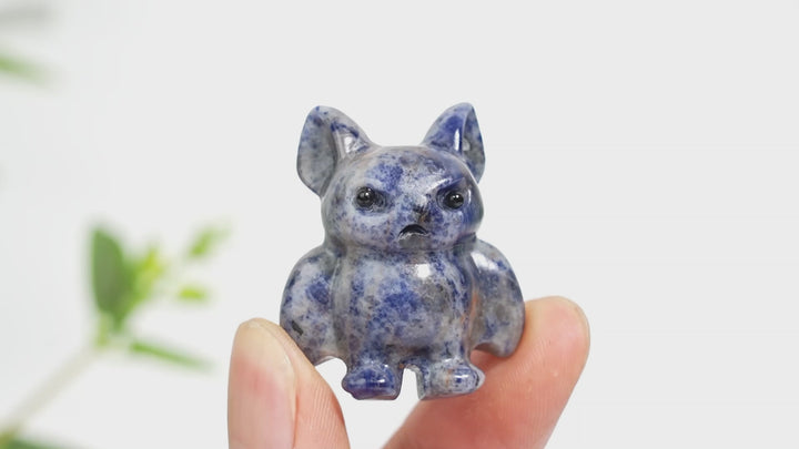 Natural Crystal Mini Vampire Bat Carving