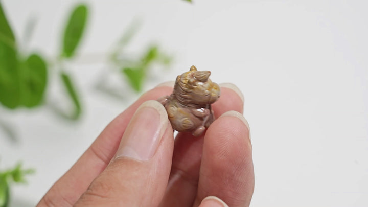 Natural Crystal Mini Alashan Agate Horse