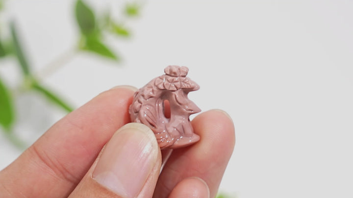 Natural Crystal Alashan Moon Fox Mini Carving
