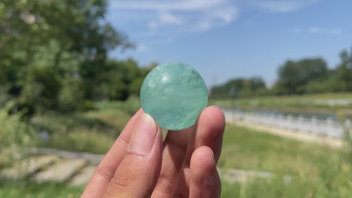 Natural Crystal Small Fluorite Sphere