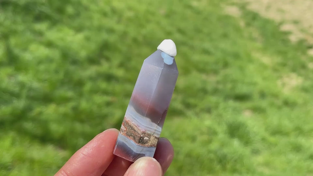 Natural African Red Agate Crystal Point