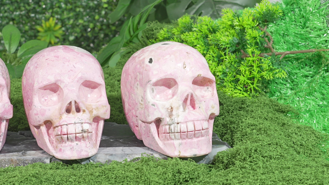 ⚡SALE⚡Unique,Natural Peruvian Rhodochrosite Skull