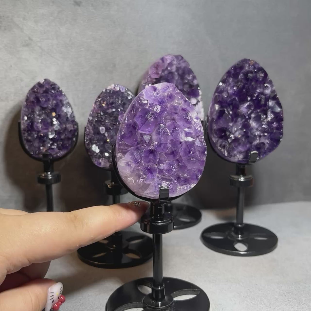 High Quality Polished Amethyst Cluster Egg