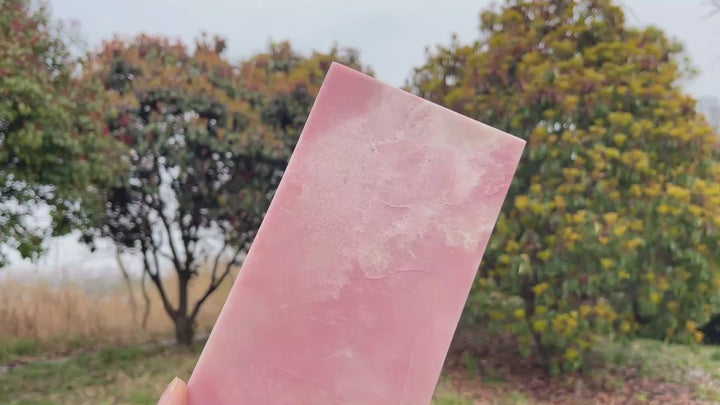 Natural Crystal Pink Opal Slice