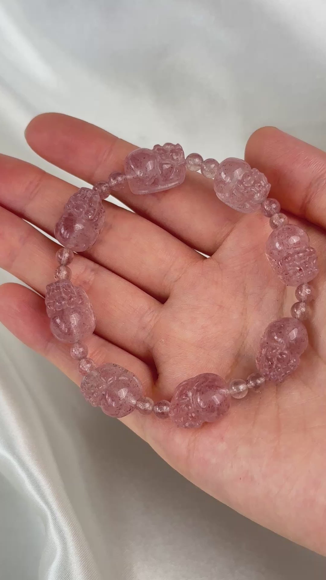 Strawberry Quartz Pixiu Bracelet 10.6-11.2mm