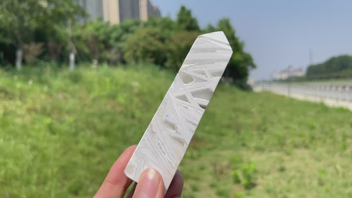 Natural Crystal White Mexican Agate Point