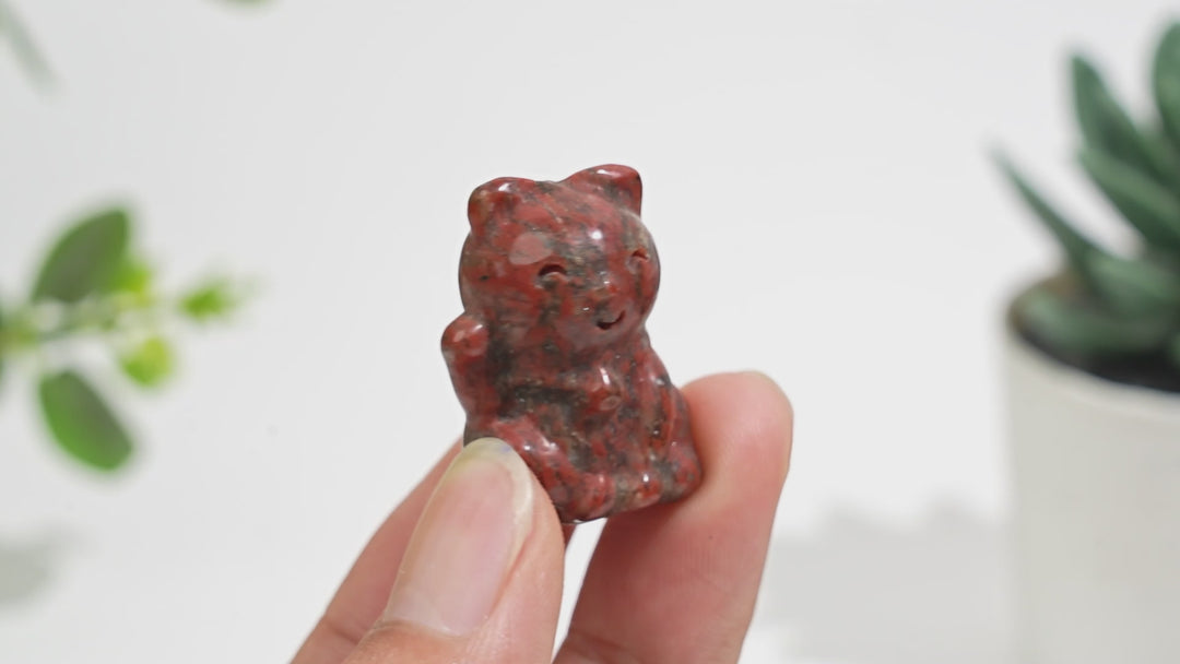 Natural Crystal Smiling Money Cat Carving