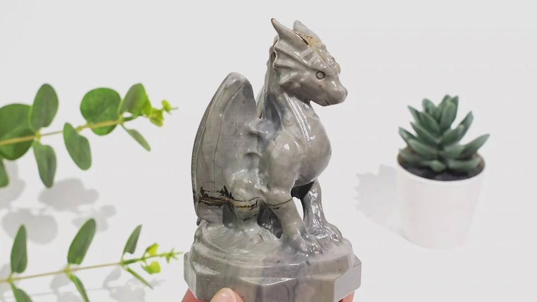 Natural Crystal Fly Dragon Figurine
