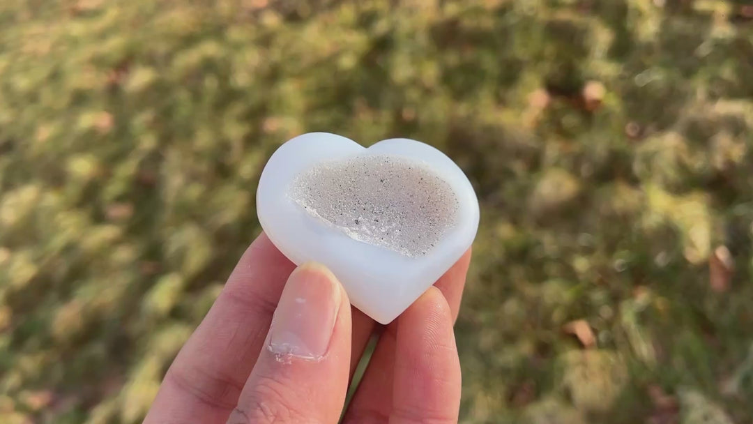 Imperfect,Natural Agate Geode Heart