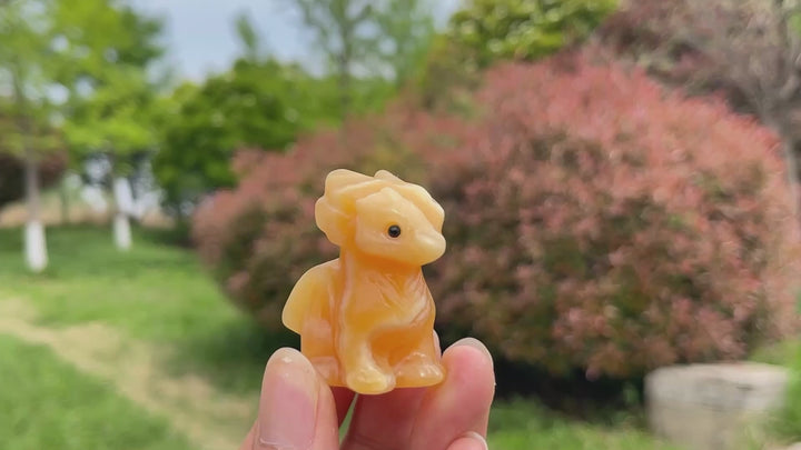 Natural Crystal Cute Baby Dragon Carving