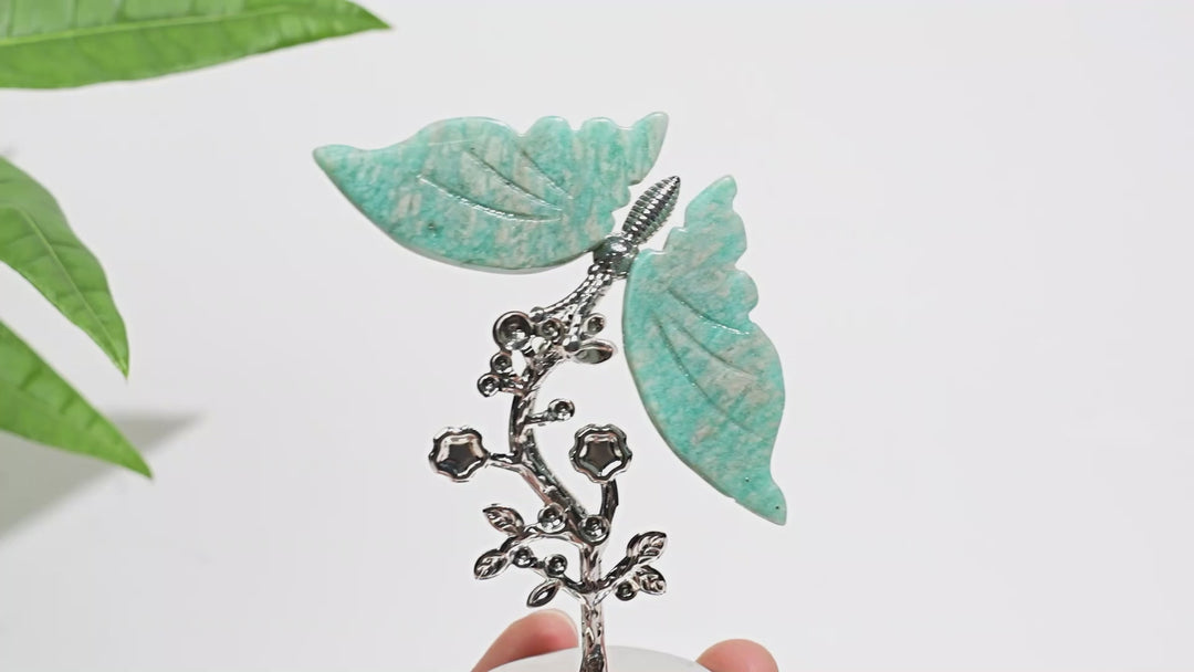 Natural Crystal Amazonite Butterfly Wing