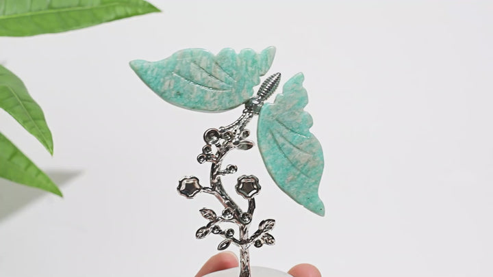 Natural Crystal Amazonite Butterfly Wing