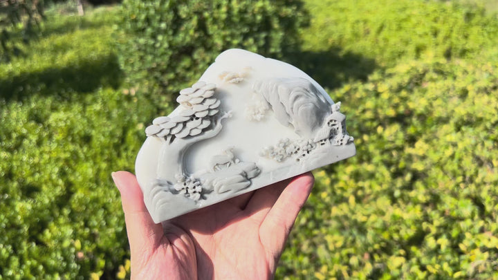 Unique,Natural Crystal TaiJi Stone Mountain Landscape