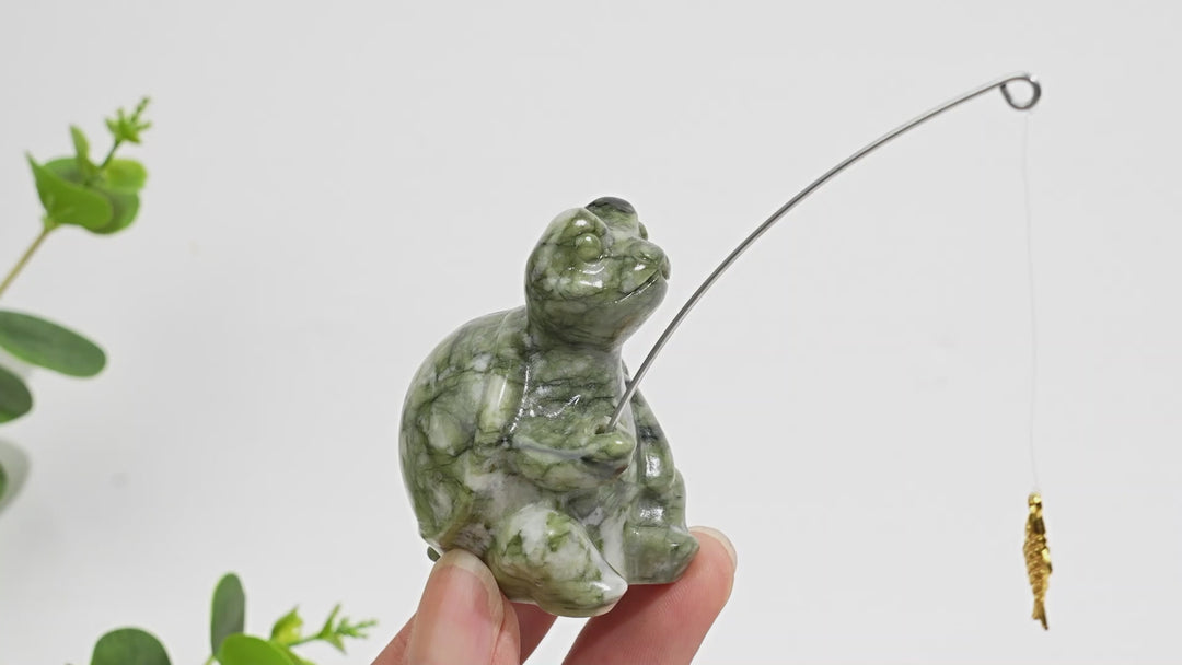 Natural Crystal Carving Animal Fishing