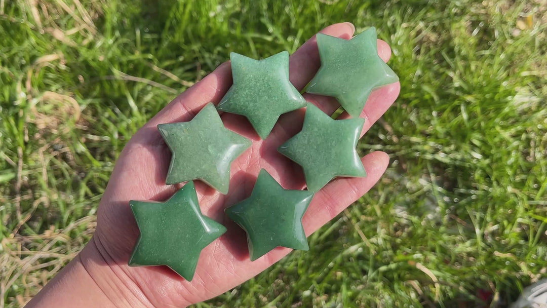 Natural Carving Green Aventurine Star
