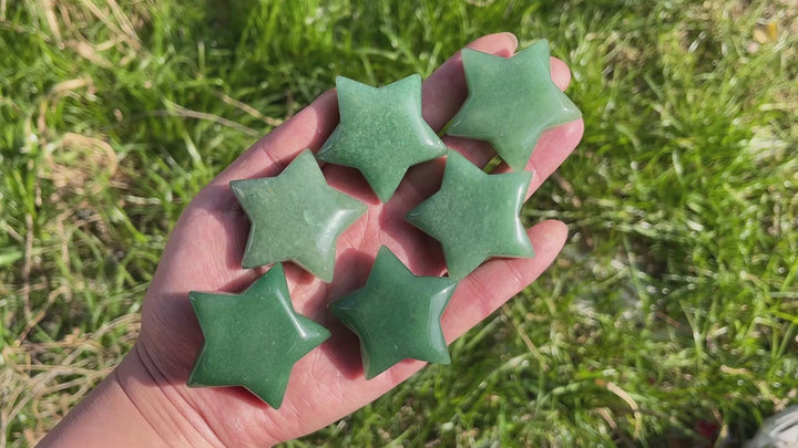Natural Carving Green Aventurine Star