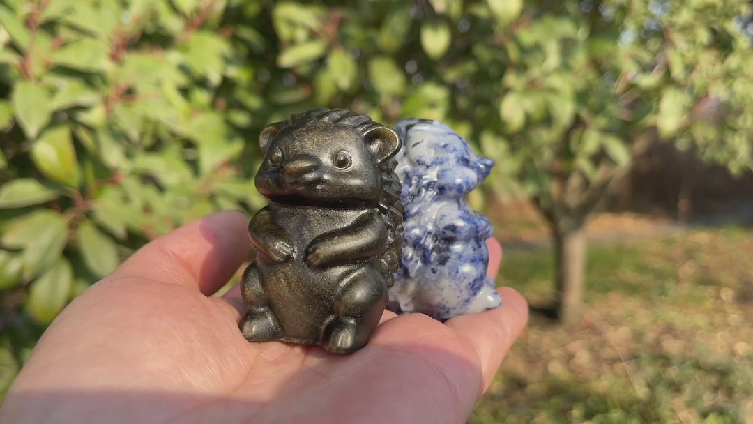 Natural Crystal Carving Hedgehog