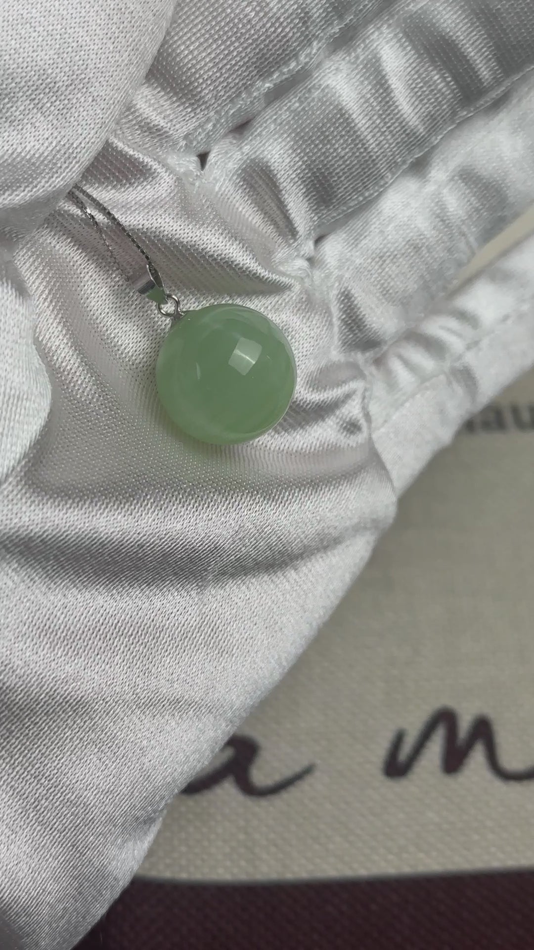 Green Calcite Round Pendant