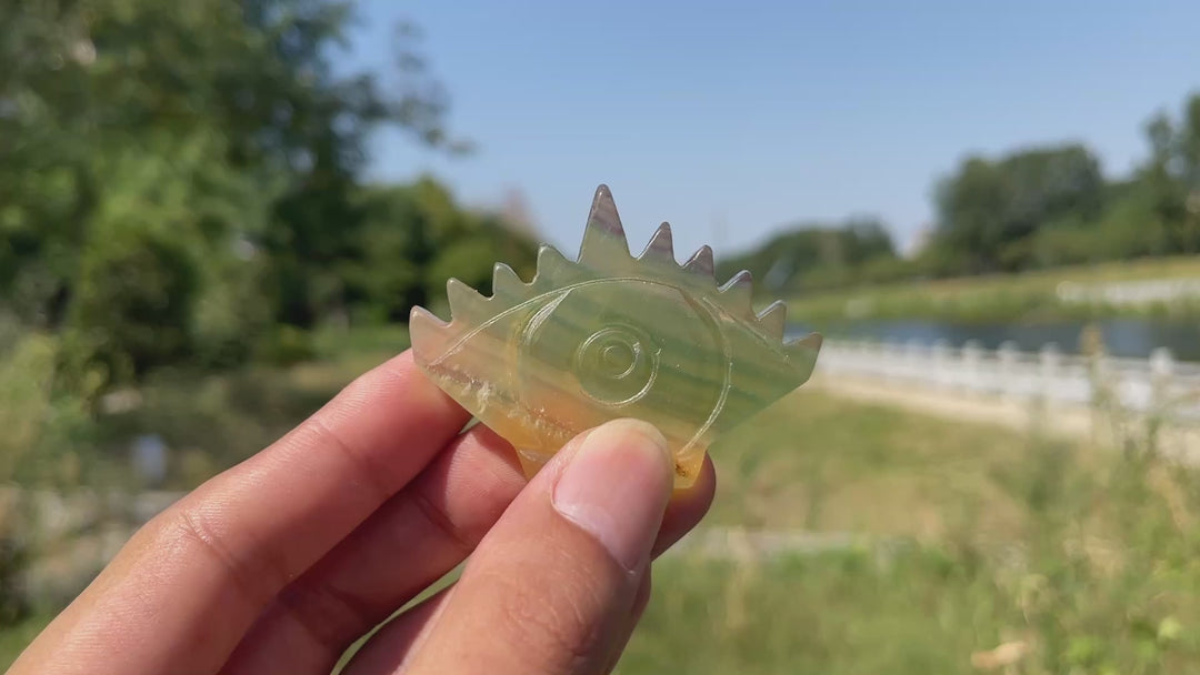 Natural Crystal Carving Evil Eye