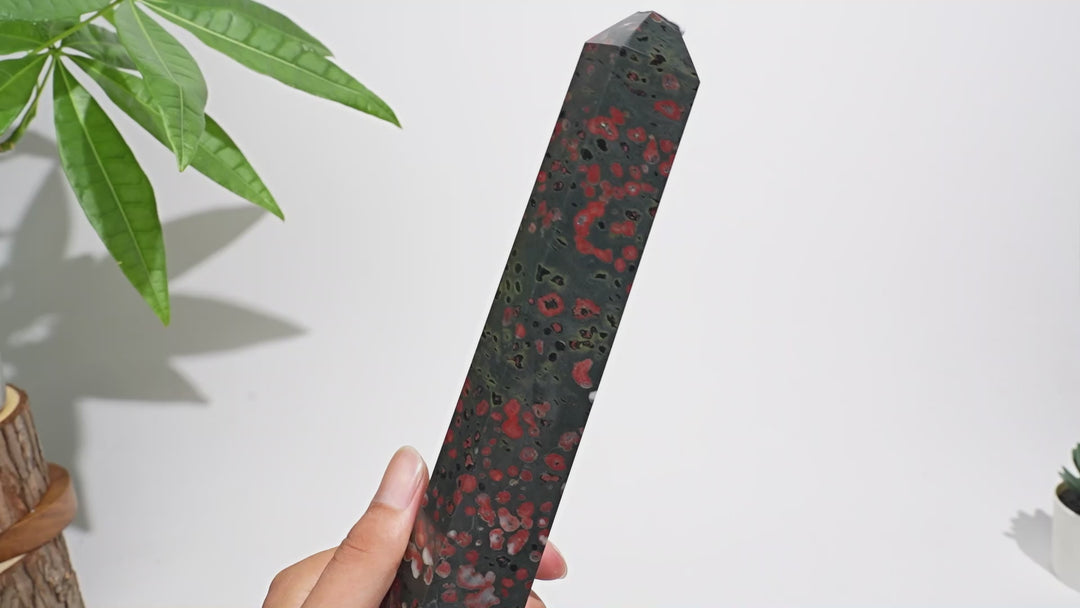 Unique,Natural Plum Jasper Crystal Large Point