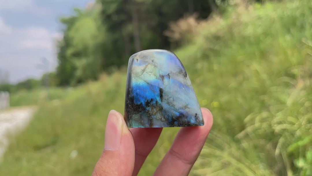 Natural Labradorite Crystal Ornament