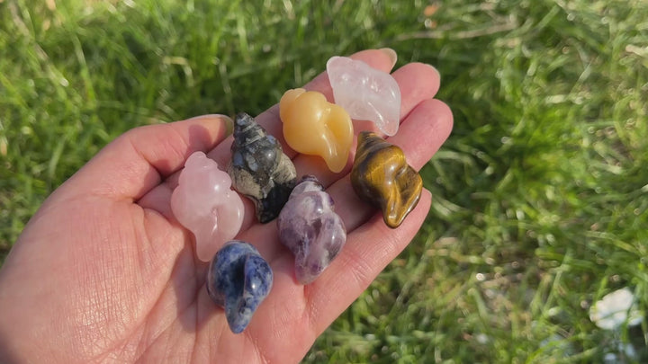 Natural Crystal Mini Conch Carving