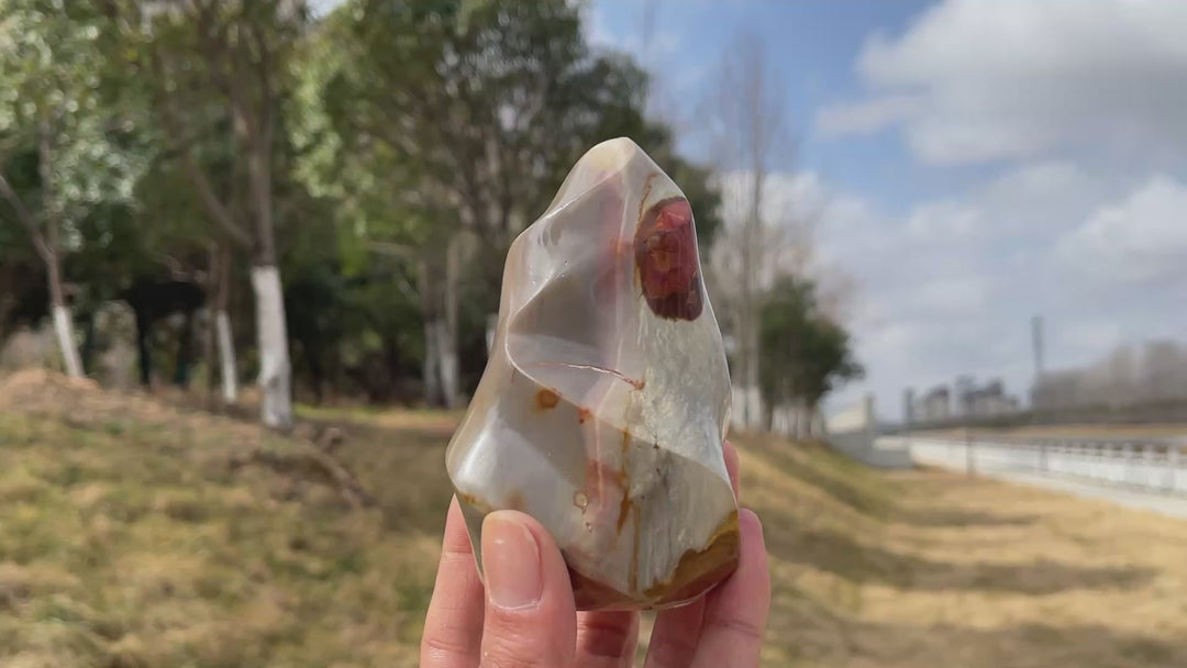 Unique,Natural Poly Chrome Jasper Flame