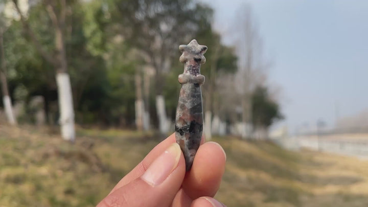 Natural Crystal Carving Mini Dagger