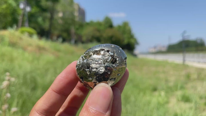 Natural Crystal Pyrite Egg