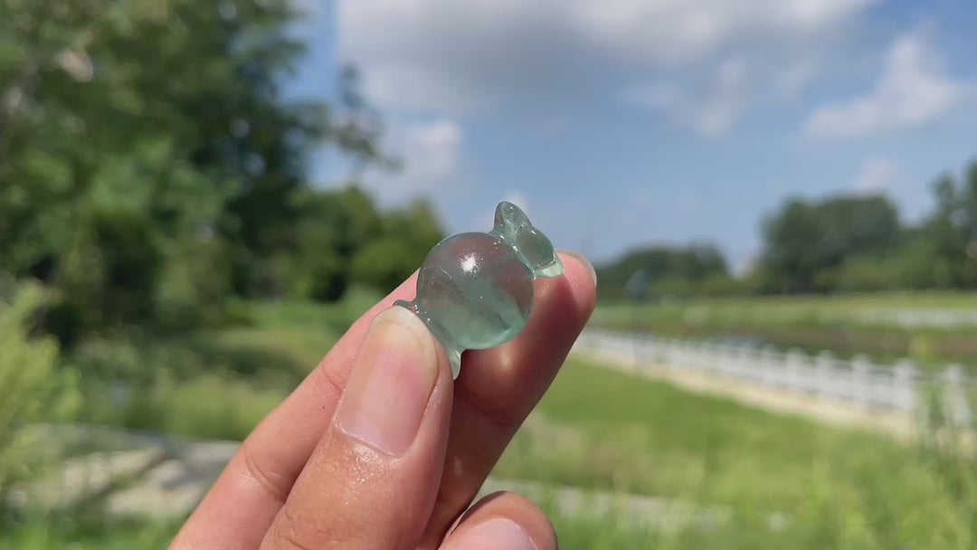 Natural Crystal Carving Fluorite Candy