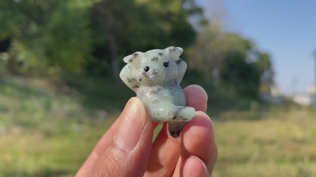 Natural Crystal Carving Cute Lazy Pig
